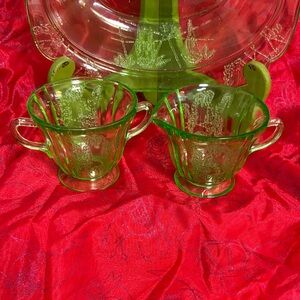 Elegant Federal Sylvan Sugar and Creamer Set - Vintage- 1932